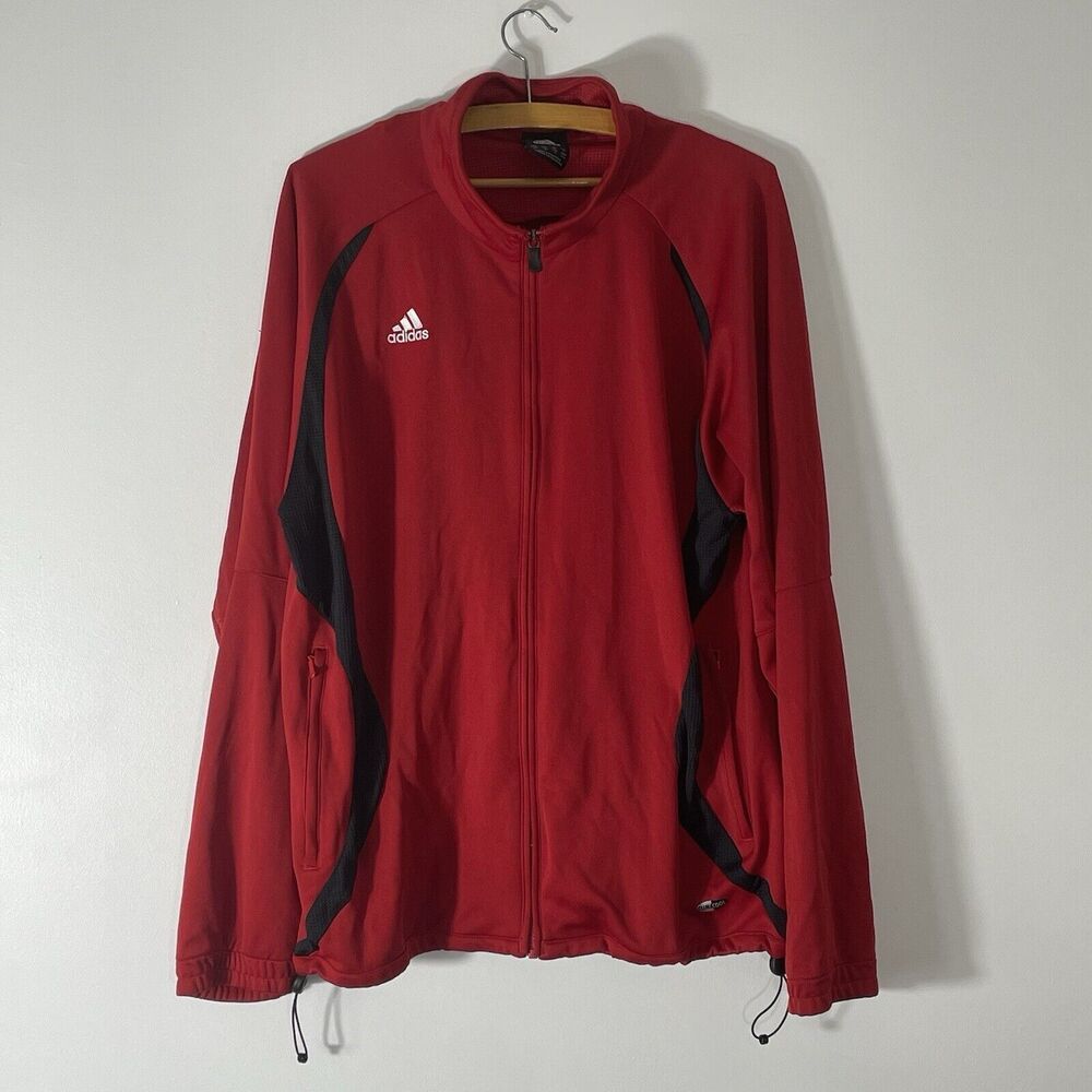 Adidas Louisville Men’s Clima Cool Full Zip Red Jacket Size M